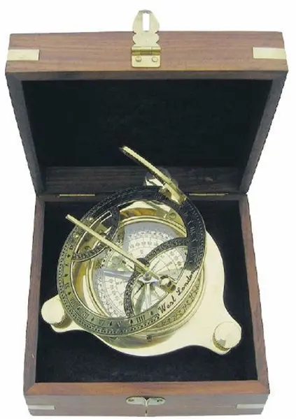 Busola suvenir Sea Club - Sundial, in cutie din lemn