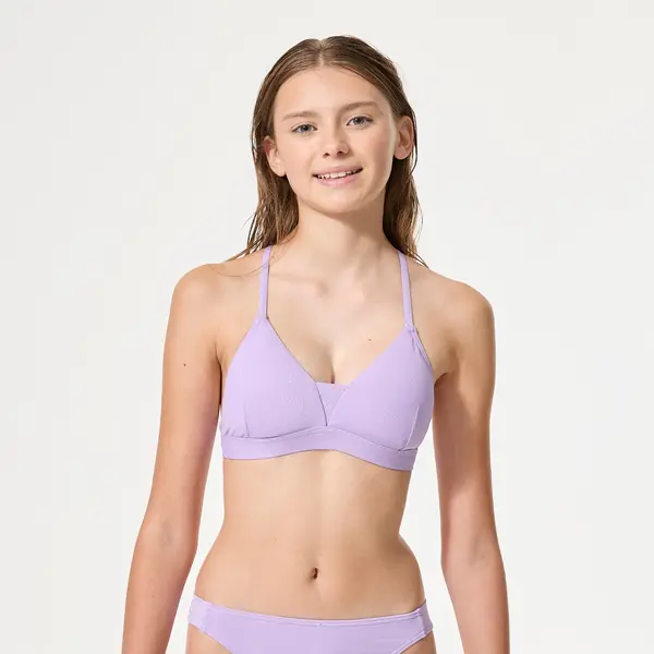 Bustieră de baie lurex surf spate în X reglabil Lizy Mov Fete