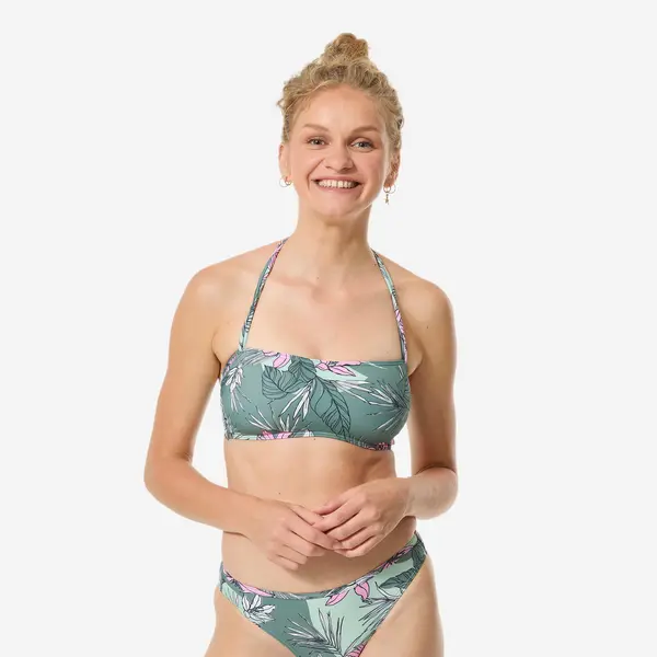 Bustieră de baie tip bandă Laura Numea Kaki Damă
