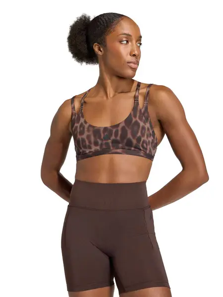 Bustiera sport Optime Leopard Strappy