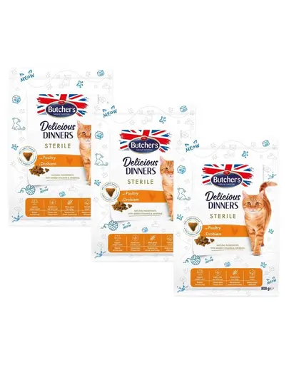 BUTCHER'S Functional Cat Indoor hrana pisica interior 3x800 g cu pasare