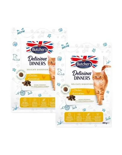 BUTCHER'S Functional Cat Sensitive pentru pisici sensibile cu pui 2x800 g