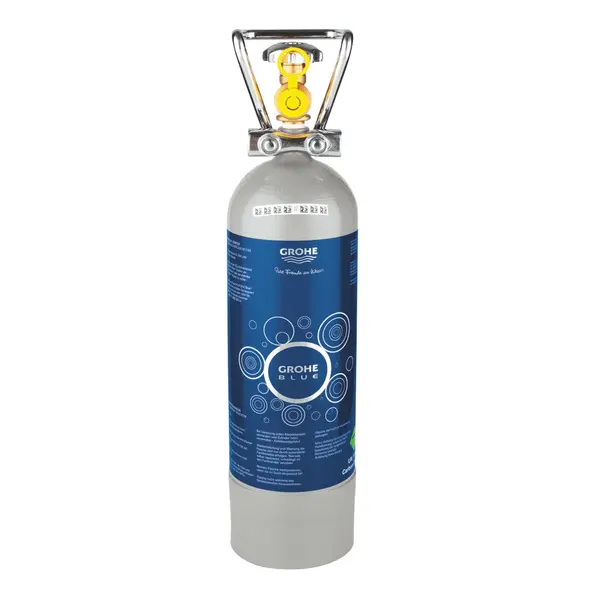 Butelie CO2 Grohe Blue 40423000, 2 kg, CO2 alimentar, 350 l apa carbogazoasa, Gri