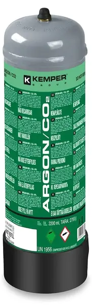 Butelie cu gaz Kemper – pentru sudură MIG/MAG, 2,2 l, 110 bar, M10x1