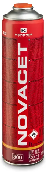Butelie de gaz Kemper – Novacet, 580, 600 ml, 330 g, 7/16"