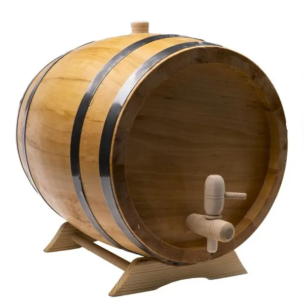 Butoi Decorativ, Capacitate 10 l, Lemn Masiv de Arin