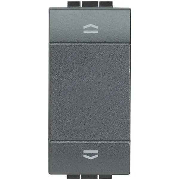 Buton (1P/NO)+(1P/NO) interbocat Bticino Living Light L4037 / L4037N, antracit