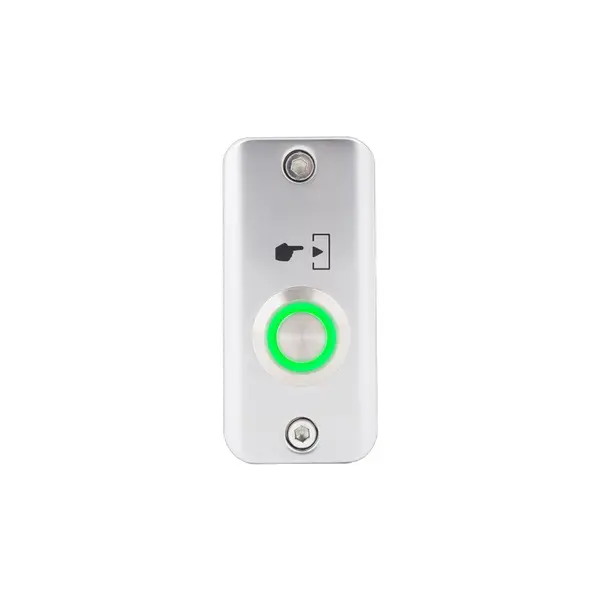 Buton cerere iesire pentru exterior SMB-S001(LED)-RDGN, NO/COM, LED rosu / verde, aliaj zincat, aparent