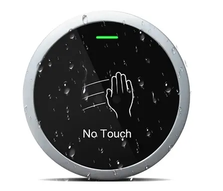 Buton de iesire pentru exterior cu infrarosu, fara atingere, carcasa din aluminiu, 73x20mm, LED stare, 3-10 cm, Secukey Sbutton 100-X