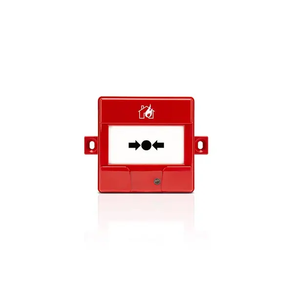 Buton incendiu exterior conventional SATEL ROP-111, cu LED, resetabil, compatibil centrale CSP
