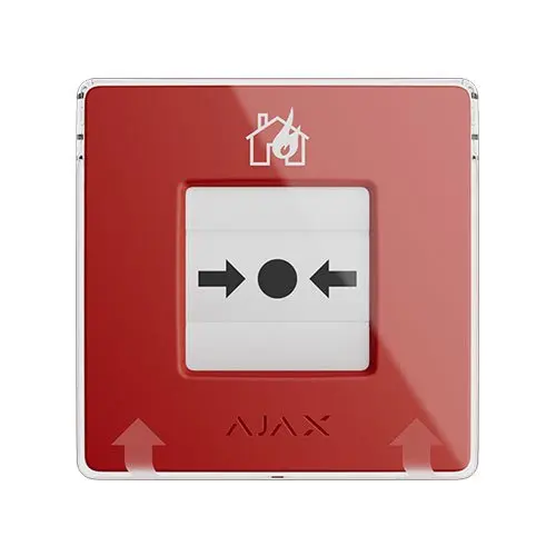 Buton incendiu wireless adresabil Ajax Manual Call Point, rosu, EN54, 866.0 - 922.0 MHz, resetabil, autonomie 7 ani
