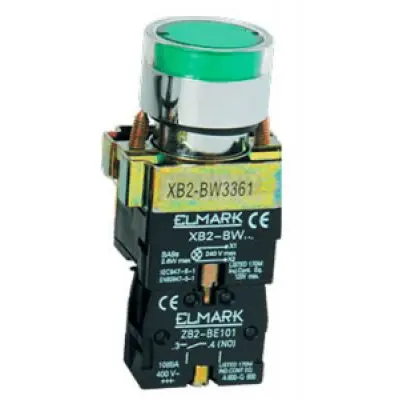 Buton lampa BW 3371 24V verde Elmark 401374
