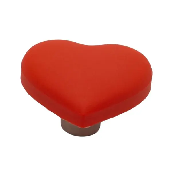 Buton Mobilier Copii Inimioara Rosie, 41x41x24 mm