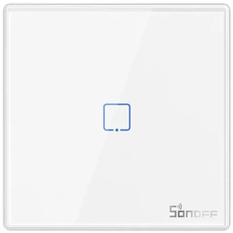 Buton Sonoff T2EU1C-RF 1 canal 433MHz Telecomanda RF alb M0802030009 / 6920075776256