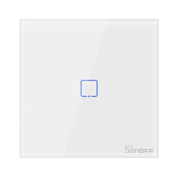 Buton touch Smart RF, 1 canal, alb, 433MHz, Sonoff T2EU1C-RF