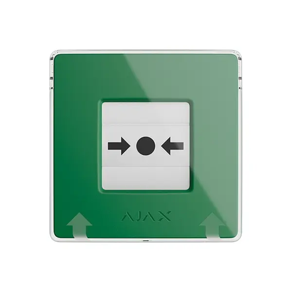 Buton wireless Ajax Manual Call Point, verde, 866.0 - 922.0 MHz, resetabil, autonomie 7 ani