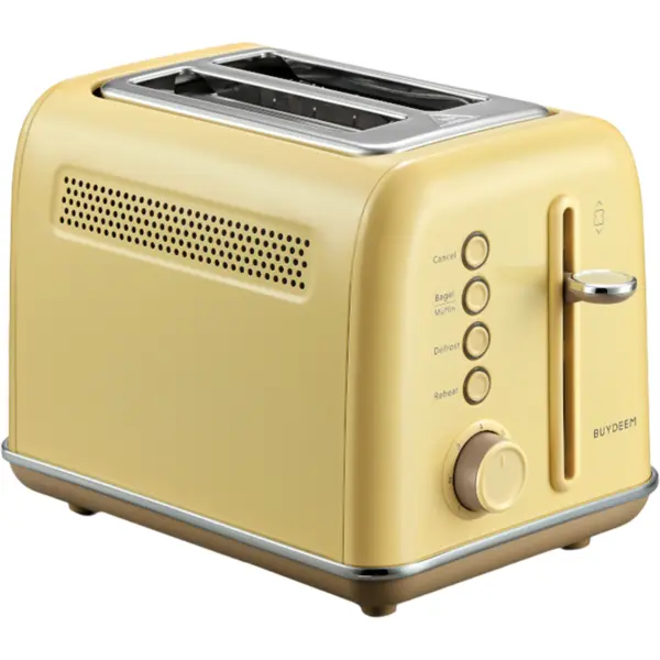 BUYDEEM Prajitor de paine Buydeem DT620E-MY/EU, 2 felii, 900 W, Galben
