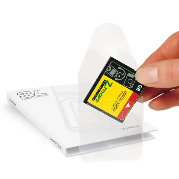 Buzunar autoadeziv pentru memory card 10 bucati/set 3L Office Buzunar autoadeziv pentru memory card 10 bucati/set 3L Office