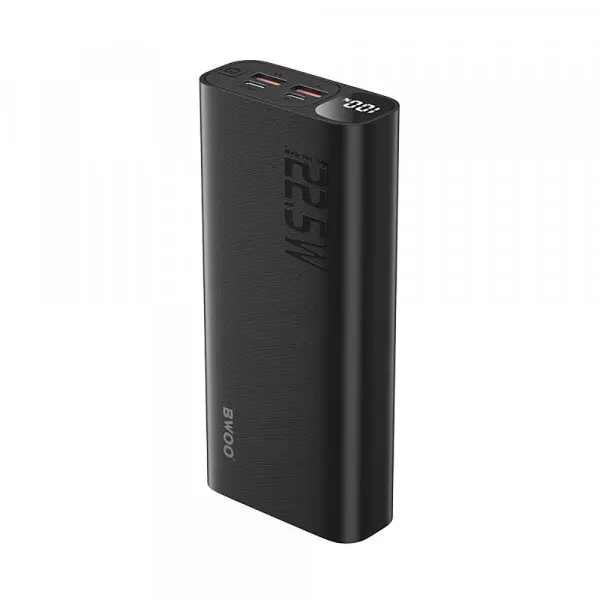 BWOO Baterie Externa BWOO BO-P44, 20000mAh, 22.5W, QC + PD, 1 x USB-C - 2 x USB-A, Neagra