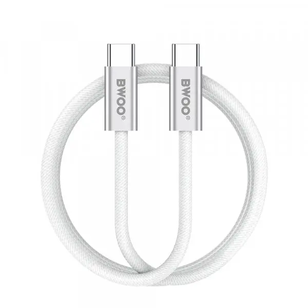 BWOO Cablu Date si Incarcare USB-C - USB-C BWOO BO-X317C, 240W, 1m, Alb