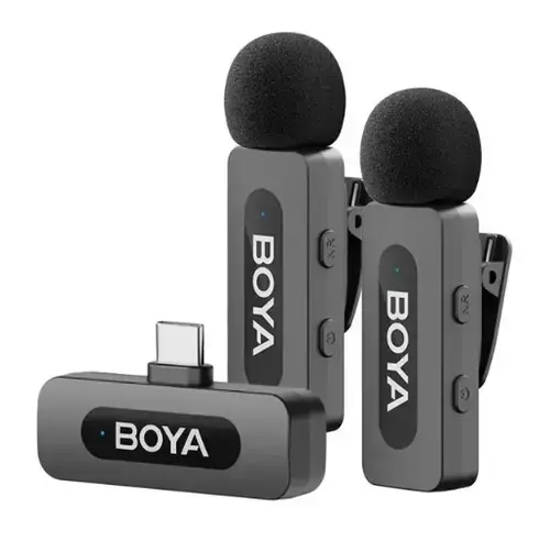 BY-V20 V2.0 Sistem Microfon Wireless 2TX + 1RX USB-C