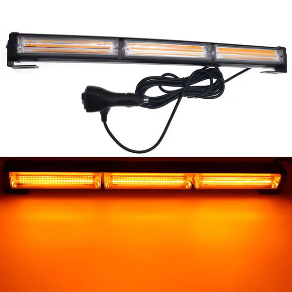 BZRSH Bara LED Girofar 45cm 54W Galben 3000K 12V Utilaje Vehicule Interventie