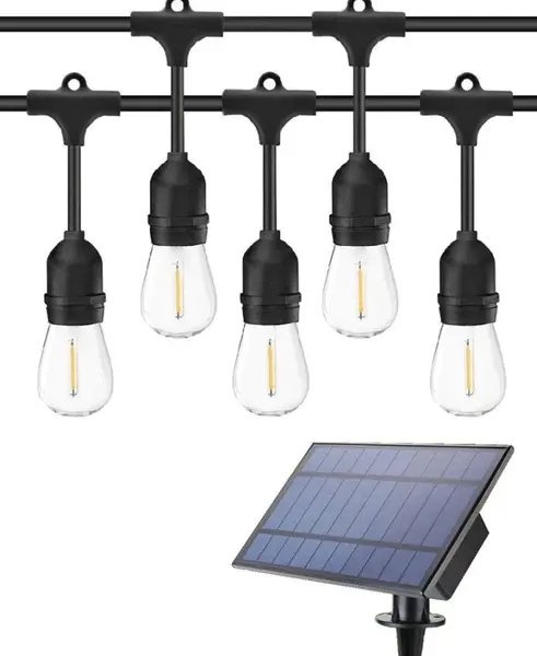 BZRSH Ghirlanda LED Solara 20m 20 Becuri Filament 2W 3000K E27 IP65