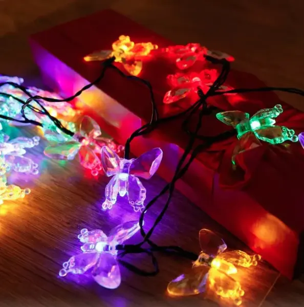 BZRSH Ghirlanda Solara 50 LED Fluturi Multicolori 5m 600mAh 8 Moduri