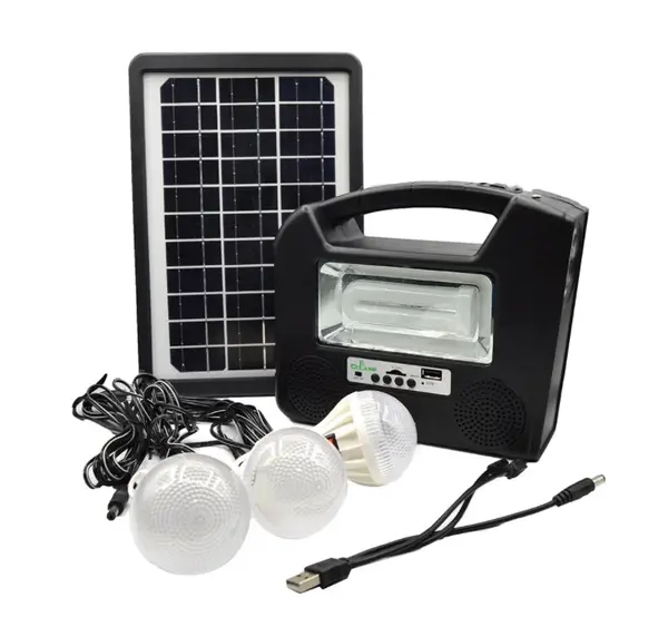 BZRSH Kit Solar Portabil 3 Becuri Bluetooth Radio USB 10000mAh Camping Zona Fara Curent