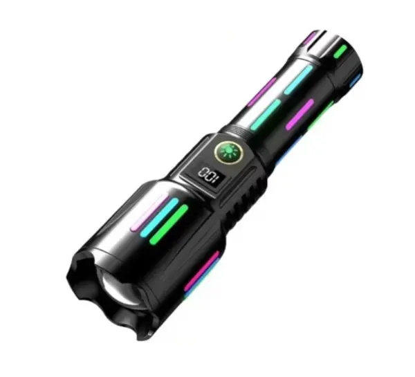 BZRSH Lanterna LED 30W Aluminiu - 2000 Lumeni, Acumulator 26650mAh, 5 Moduri, USB Type-C, Zoom