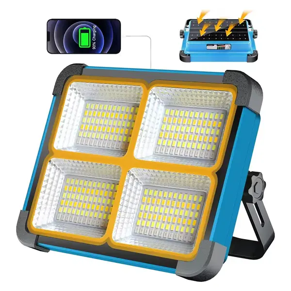 BZRSH Proiector LED Solar 300W 10000lm 7200mAh IP66 288LED Portabil USB