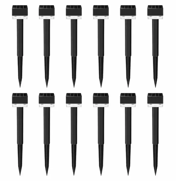 BZRSH Set 12 Mini Lampi Solare de Gradina cu Lumina Calda, Senzor Crepuscular si Plastic ABS Durabil, 30 cm