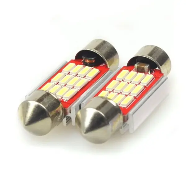 BZRSH Set 2 Bec LED CANBUS C5W 31mm 36mm 39mm 41mm 5W 300lm Alb 31 mm