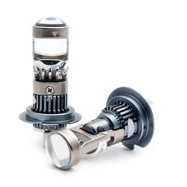 BZRSH Set 2 Becuri Auto LED Lupa H4 2 Faze 280W 12V 6500K Canbus +300%