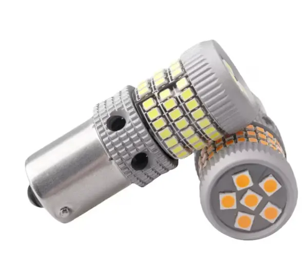 BZRSH Set 2 Becuri LED BAY15D 1157 144 SMD Alb 6000K 2 Faze Marsarier DRL 12V