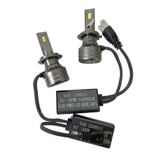 BZRSH Set 2 Becuri LED H7 V68 180W 16000LM Canbus 6000K 12V Alb Rece