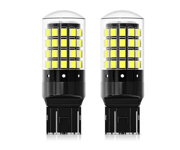 BZRSH Set 2 Becuri LED T20 2 Faze 54 LED 20W 12V Alb Rece Duster Logan 2 Sandero 2