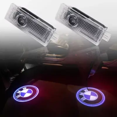 BZRSH Set 2 Holograme LED Logo BMW pentru Portiere - 12V 5W Plug Play