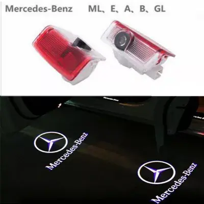 BZRSH Set 2 Holograme LED Logo MERCEDES BENZ pentru Portiere - 12V 5W Plug Play