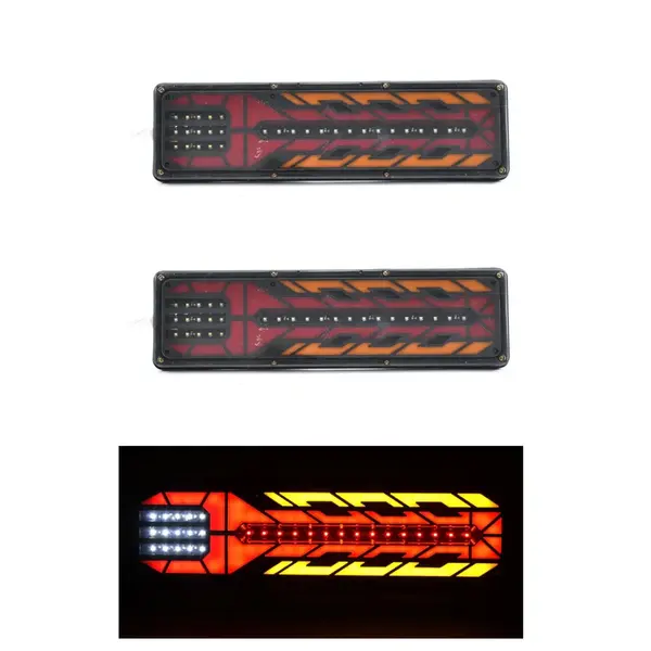 BZRSH Set 2 Lampi LED Spate Universale 12-24V STOP Pozitie Semnalizare 46x13cm - Varianta B