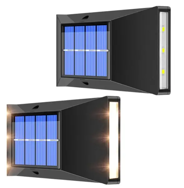 BZRSH Set 2 Lampi Perete Solar 6 LED Alb Cald 15W Functionalitate Avansata