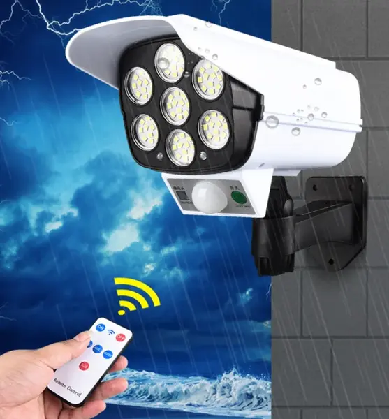 BZRSH Set 2 Proiectoare Solare Camera Supraveghere Falsa 2in1 Senzor Miscare