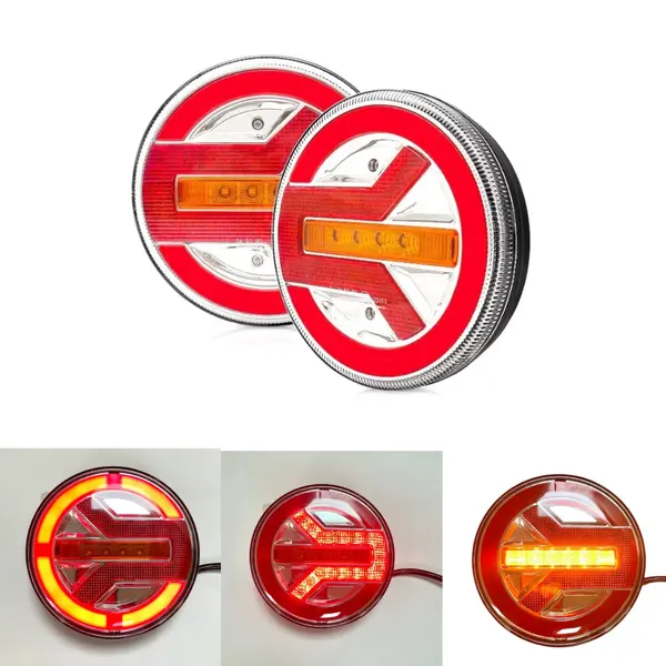 BZRSH Set 2 Stopuri LED Spate 140mm 140mm 12-24V Semnalizare Dinamica Efect Neon