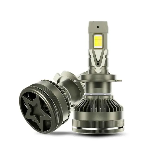 BZRSH Set 2x Becuri LED Auto H7 210W 27000LM Control Aplicatie Alb Galben Super Canbus
