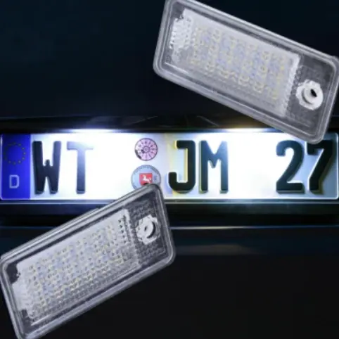 BZRSH Set 2x Lampi LED Numar Audi A3 A4 A5 A6 A8 Q7 RS4 RS6 S6 - 6000K Canbus 50000 Ore