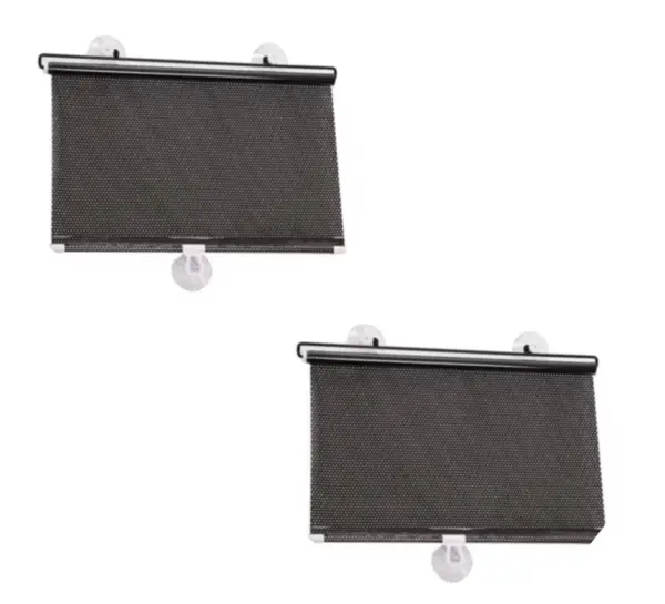 BZRSH Set 2x Rulou Retractabil cu Ventuze Parasolar Auto si Casa 45x125 cm