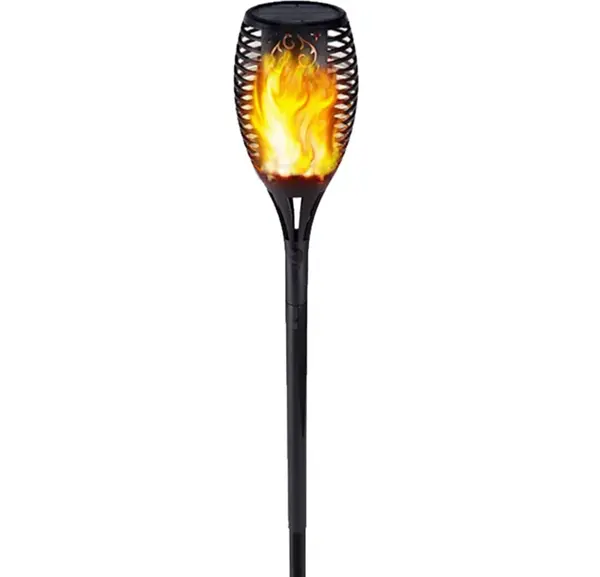 BZRSH Set 4 Lampi Solare LED Gradina Efect Flacara 51cm 3 Moduri Montare