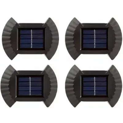 BZRSH Set 4 Lampi Solare Perete Lumina Bidirectionala Exterior Gard Intrare