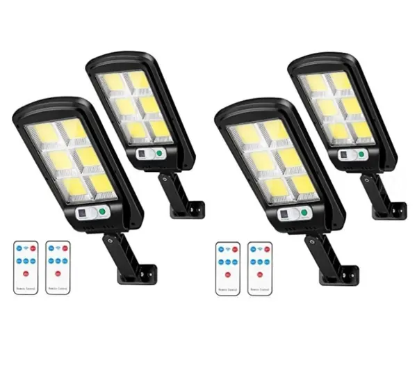 BZRSH Set 4 Lampi Solare Tip Stradal 30W Senzor Crepuscular Exterior