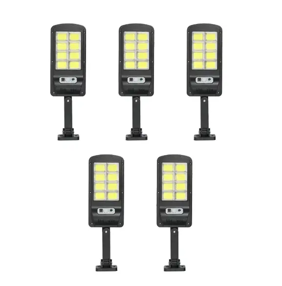 BZRSH Set 5 Lampi Solare LED 40W, 160 LED COB, Senzor Miscare, Telecomanda, 3 Moduri